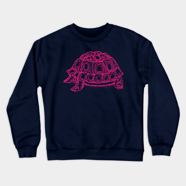 Turtle in pink Crewneck Sweatshirt by MarjolijndeWinter